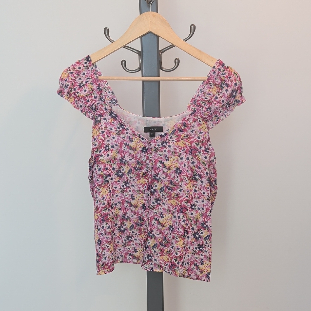 J.Crew Multicolor Floral Women's Blouse